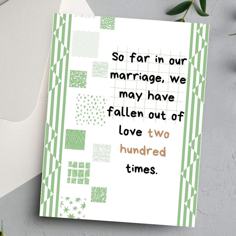 Anniversary Greeting Card Difficult Marriage - You Are Seen Greetings