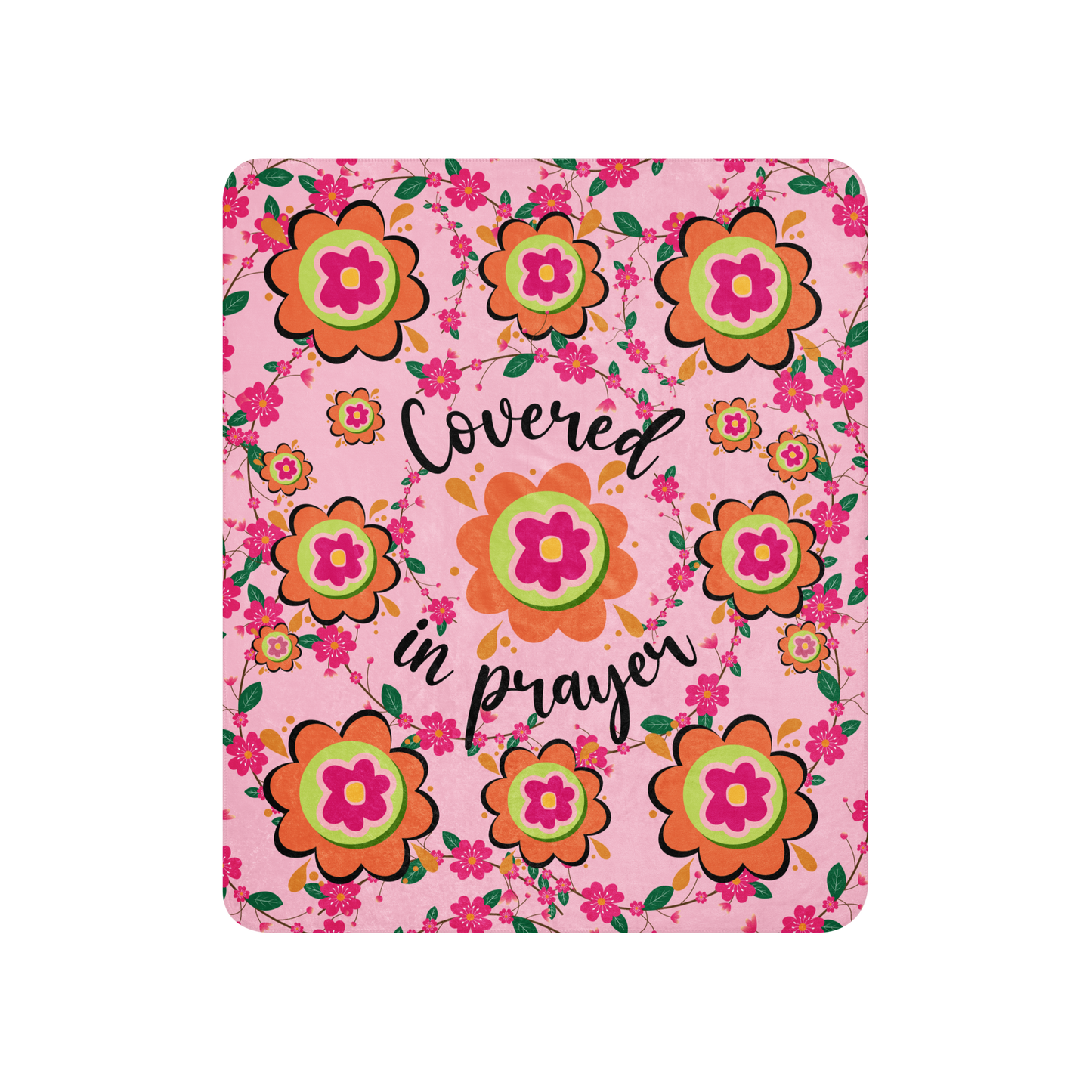 Sherpa Throw Blanket: Covered in Prayer - Symbol of Faith, Comfort, and Love