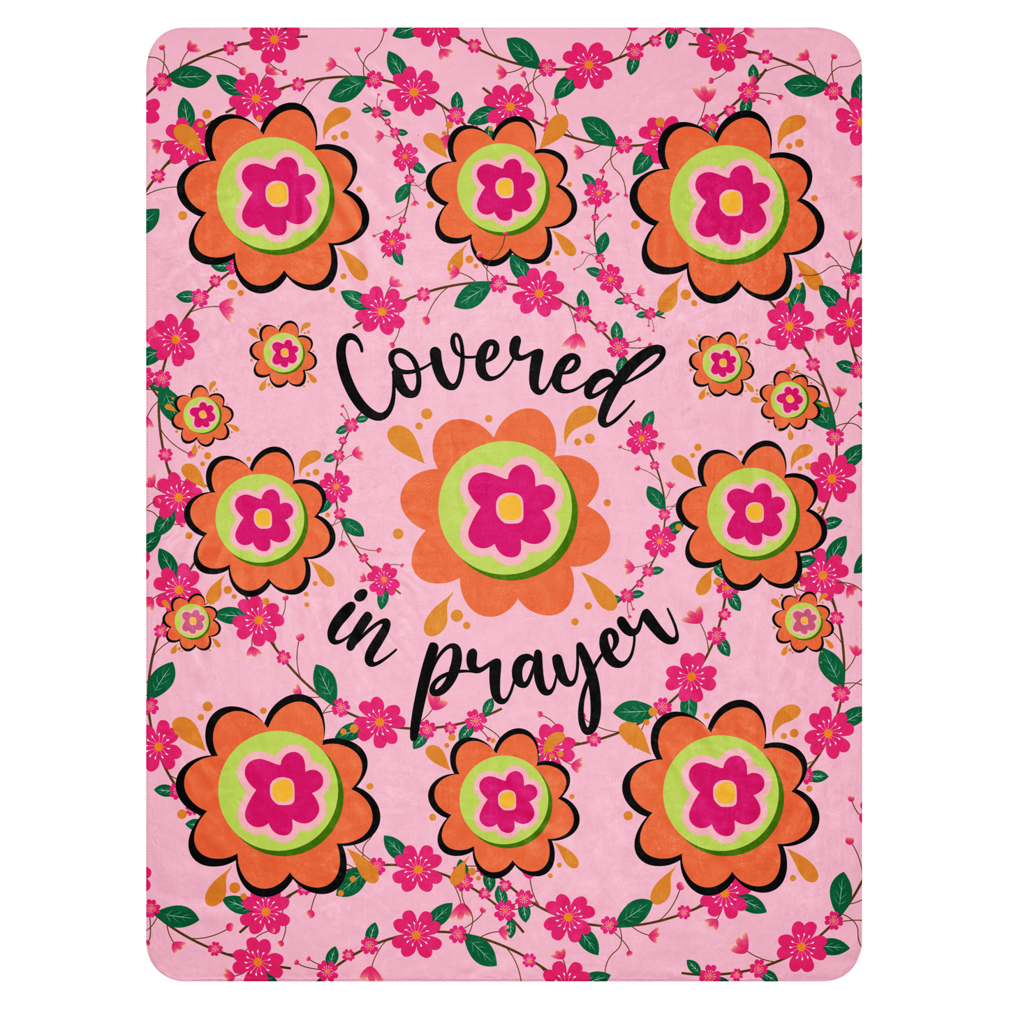 Sherpa Throw Blanket: Covered in Prayer - Symbol of Faith, Comfort, and Love