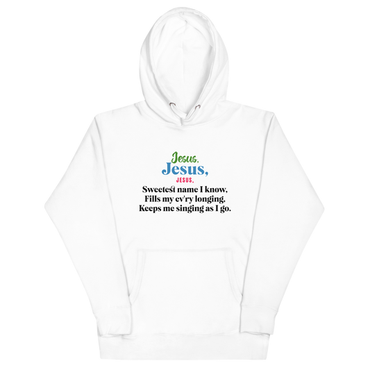 He Keeps Me Singing (Jesus Sweetest Name I Know) Hymn Unisex Hoodie - You Are Seen Greetings